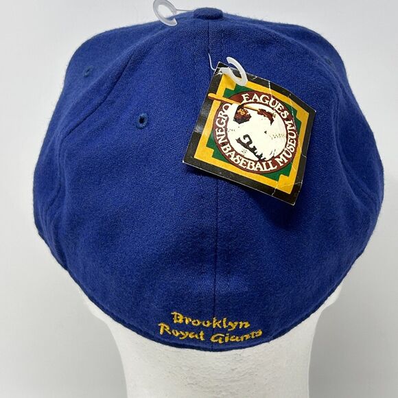 Brooklyn Royal Giants Hat Baseball Cap Negro League Wool Blend Blue Fitted 7 1/2 - Picture 3 of 8
